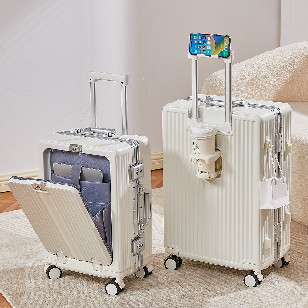 One piece of free shipping spot delivery 20-inch luggage boarding case universal wheel aluminum frame trolley case 24-inch anti-drop suitcase