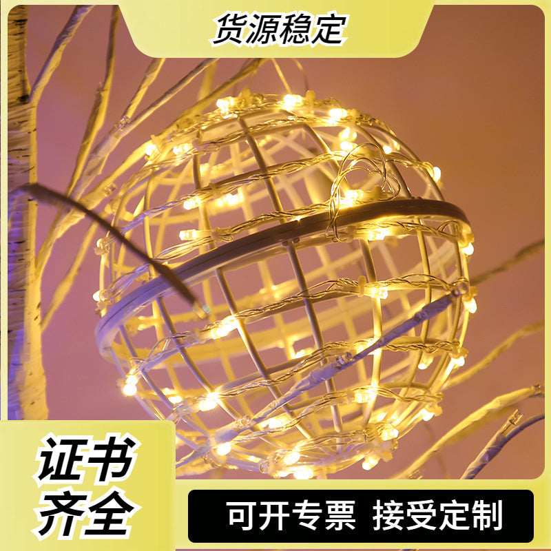 Manufacturer wholesale led vine ball lamp outdoor round ball lamp landscape hanging tree ball lamp outdoor engineering lighting lantern string