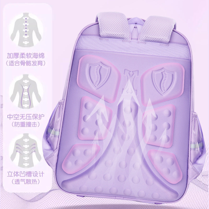 New schoolbag for primary school students, super light burden reduction and large capacity spine protection, male and female children's backpack for grades 3 to 6