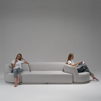 Nandi fabric sofa: designer italian minimalist high-end living room creative rotating multifunctional modular sofa