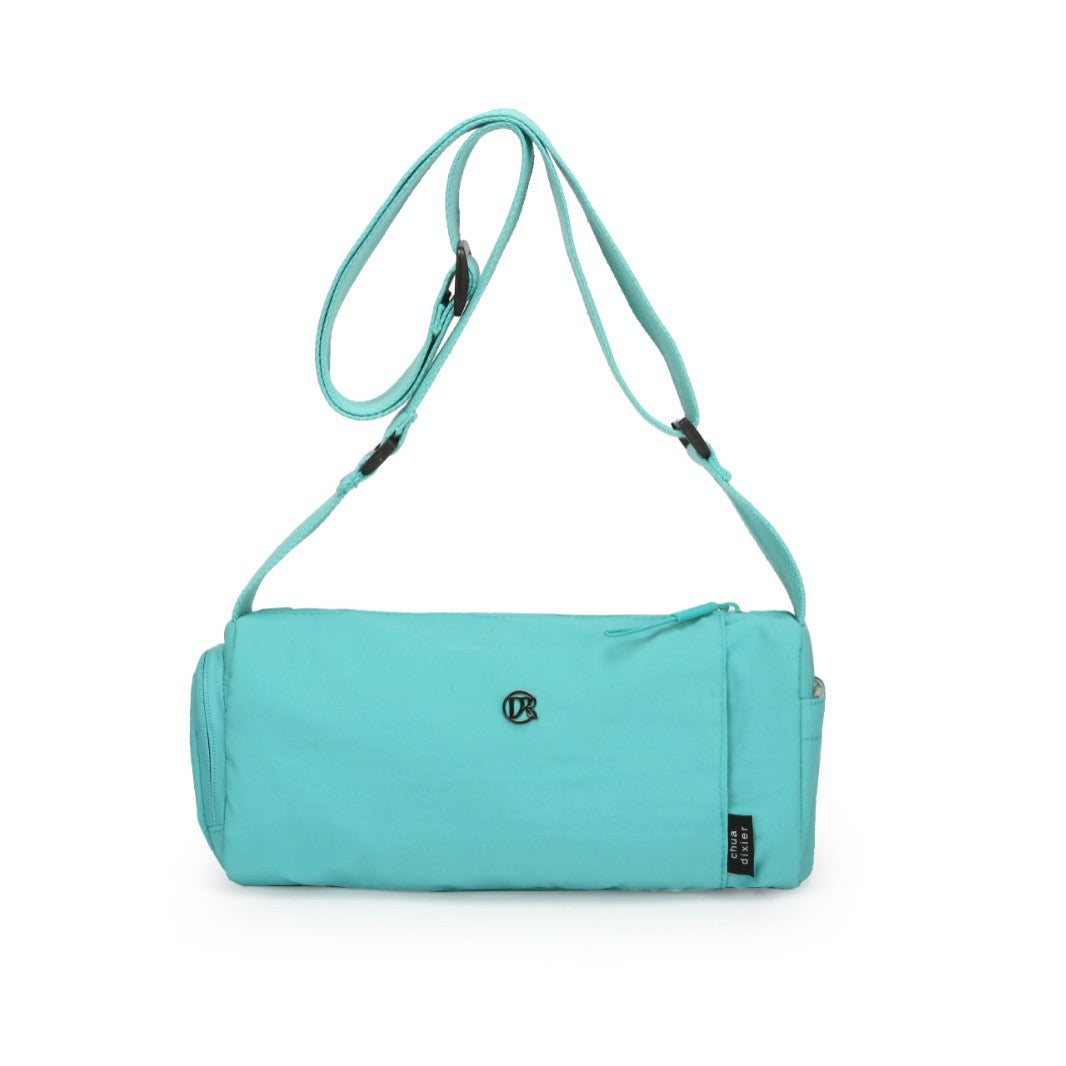 Simple Japanese shoulder bag women's nylon anti-splashing cylinder pillow bag trendy cool messenger bag commuter portable handbag