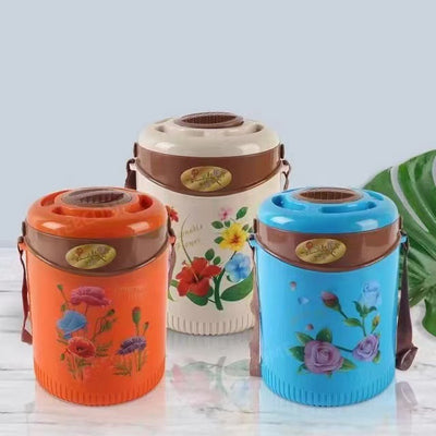 Factory direct sales cross-border exclusive fresh-keeping lunch box thermal insulation bucket thermal insulation bucket kitchen stainless steel fresh-keeping tableware three-piece set