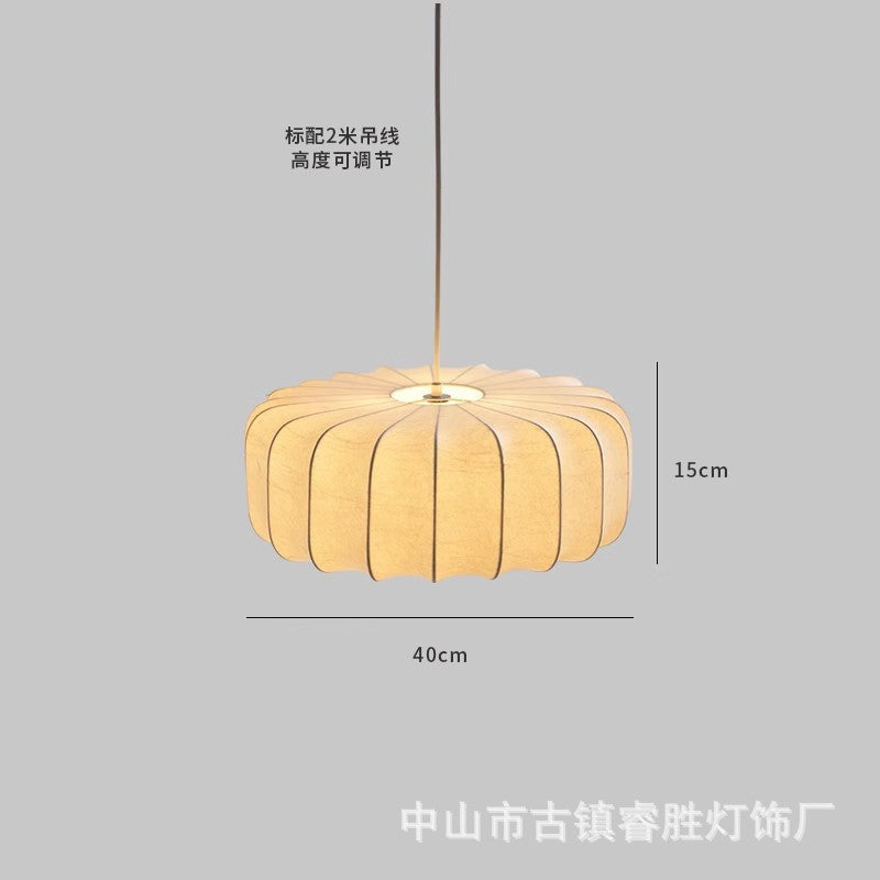 Xiaohongshu pumpkin chandelier master bedroom room modern simple restaurant Internet celebrity LED lighting Zhongshan home decoration lighting