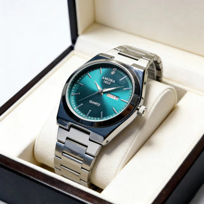 Authentic new men's watch - automatic, waterproof, fashionable business style, trendy dual calendar, designer wristwatch for men