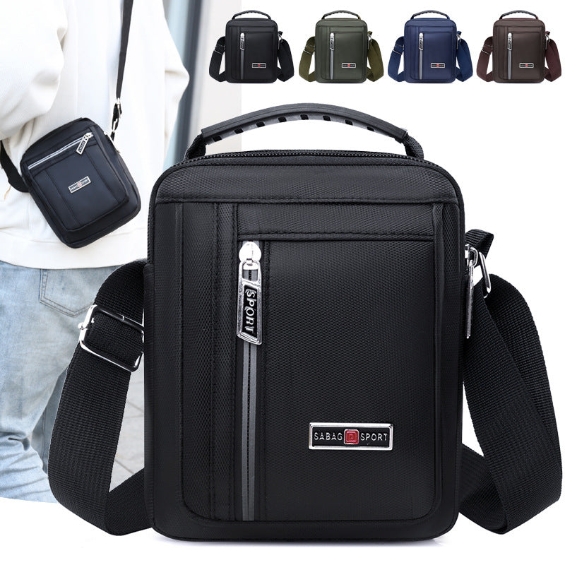 New fashion portable men's bag going out casual vertical messenger bag nylon light commuter versatile shoulder bag wholesale