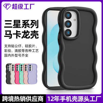 Suitable for three-star s24 cartoon tpu wavy edge 23 mobile phone case hot diy material sam star s25 mobile phone case