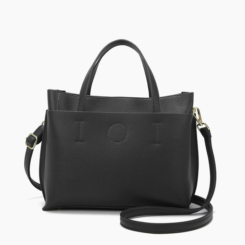 Cross-border women's bag trend 2025 new large-capacity shoulder bag portable messenger bag fashionable and simple commuter bag