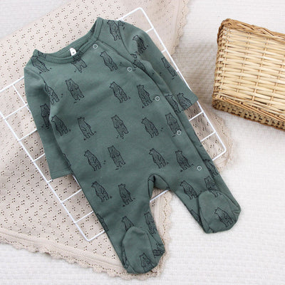 Newborn baby romper long sleeve jumpsuit autumn winter thickened sleepsuit clothes foreign trade children's wear bodysuit