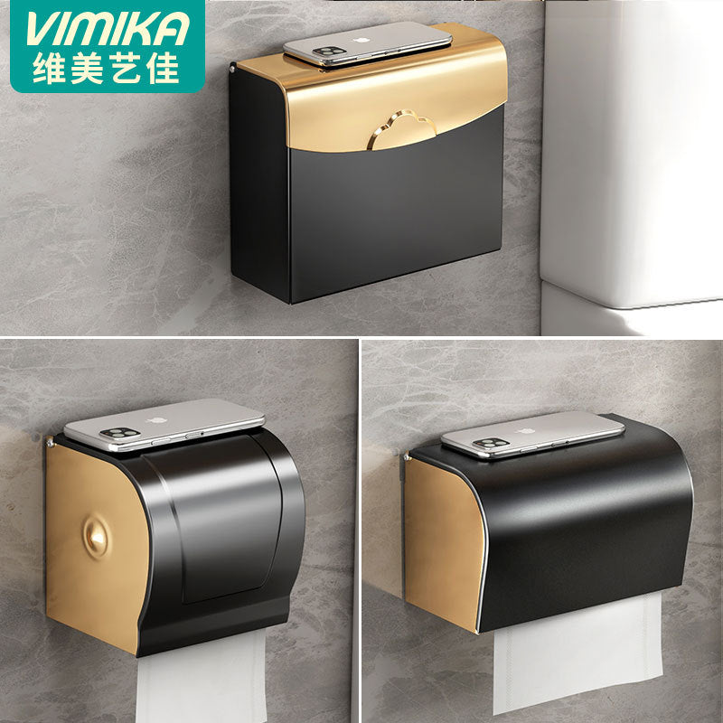 No punching toilet carton, toilet wall-mounted paper drawing roll box, tissue holder, toilet waterproof household straw carton