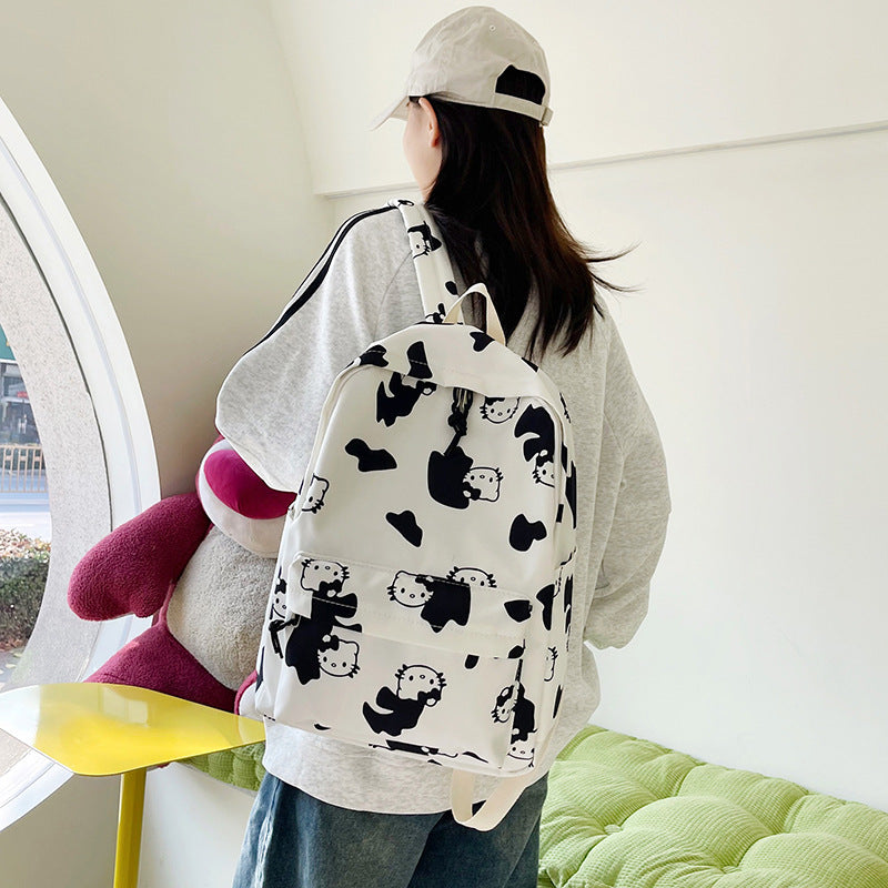 New ins small fresh and cute backpack, primary and secondary school students college style schoolbag, large capacity, light and simple backpack