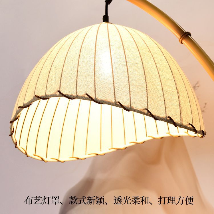 Zen Chinese style bamboo retro floor lamp B & B living room tea room study sofa reading corner bedroom bedside lamp