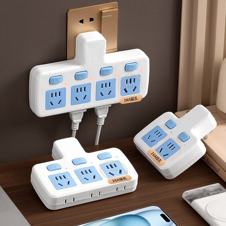 Source factory first turn porous pure copper conversion socket, power supply USB power strip board dormitory independent switch socket