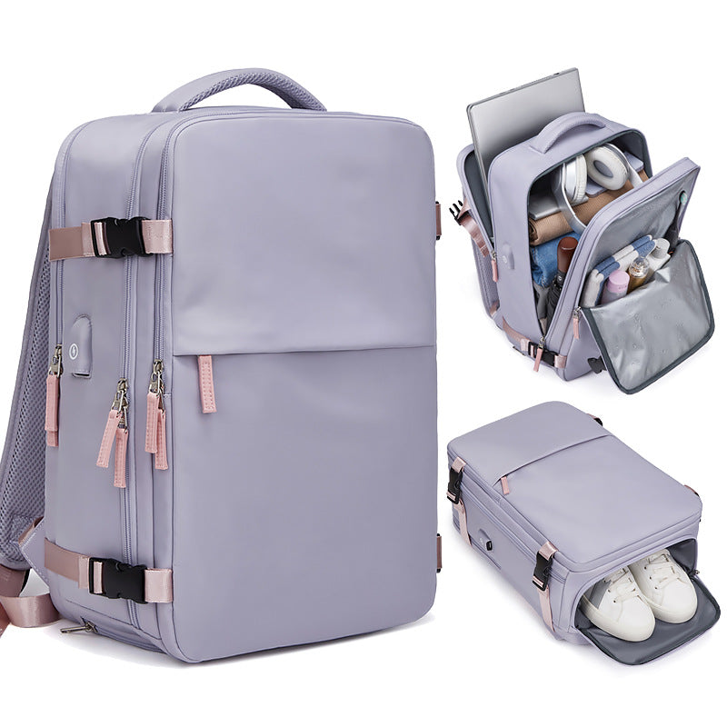 Cross-border new travel backpack women's luggage bag dry and wet separation leisure lightweight schoolbag multi-function computer back