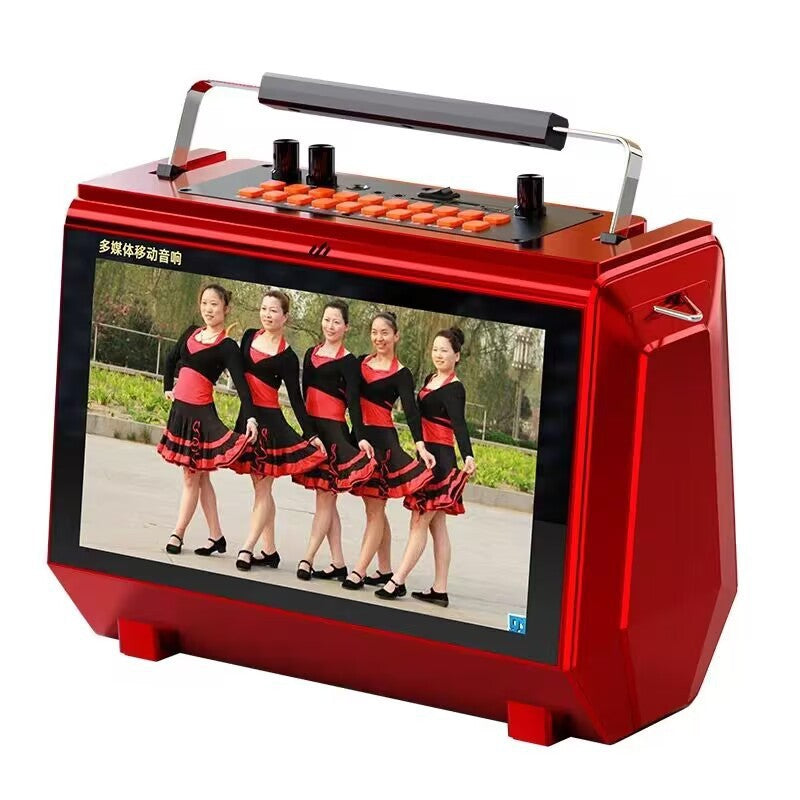 Square Dance Audio with Display Screen Multifunctional Mobile Pentium 4 Card Bluetooth Speaker Home K Song Plastic