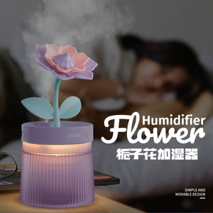 Flower humidifier desktop mini air conditioner silent small air office car home spray dormitory bedroom