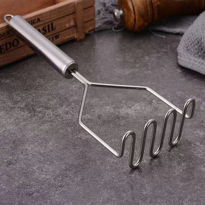 Kitchen masher stainless steel potato masher baby food supplement manual fruit crusher