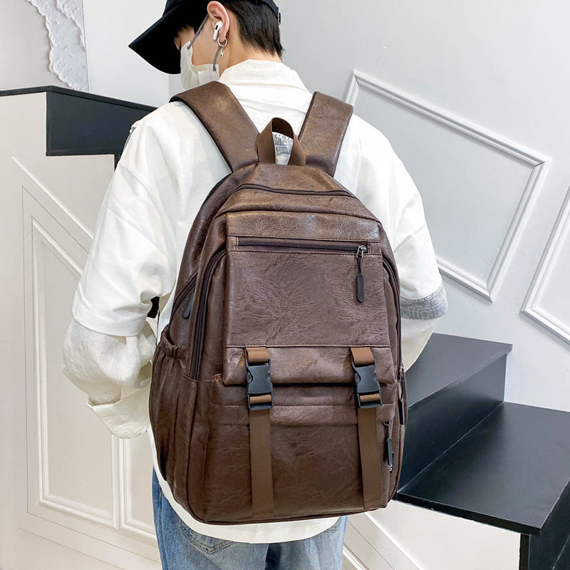 New backpack men's trendy casual business travel bag high school student college student computer bag large capacity backpack
