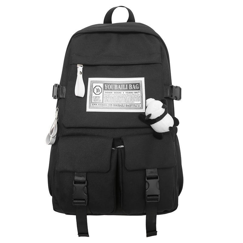 New travel backpack computer backpack casual solid color ultra-light junior high school students large-capacity schoolbag