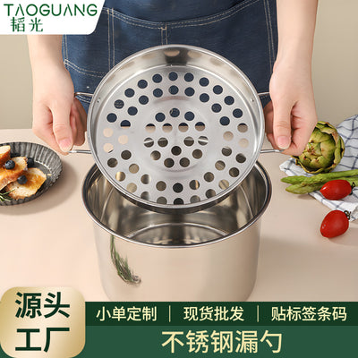 Stainless steel cold shrimp scoop noodle fish colander drain basin kitchen kitchenware cold fish dumpling soup spoon dumpling soup jelly fish colander