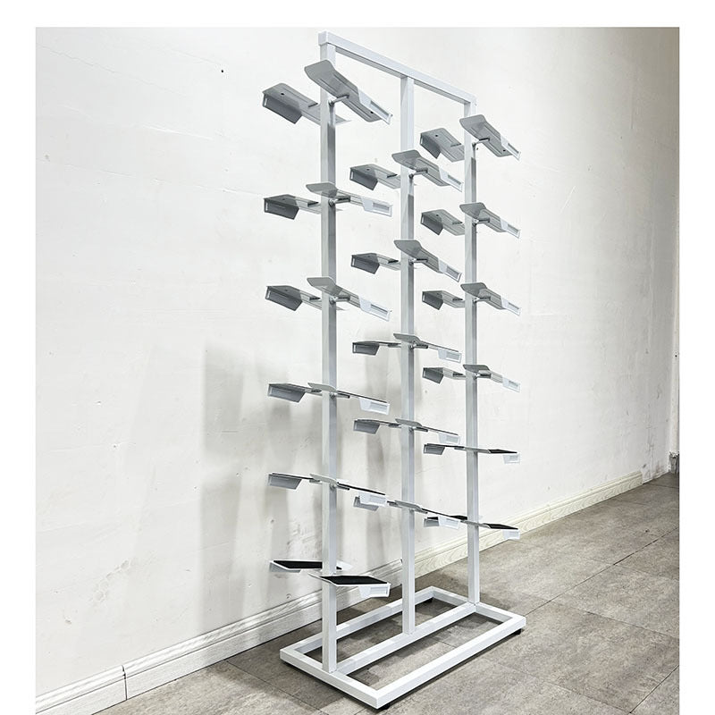 Source Factory Shopping Mall Clothing Store Multi-layer Shoe Rack Display Rack Single and Double-sided Floor Iron Shoe Display Rack