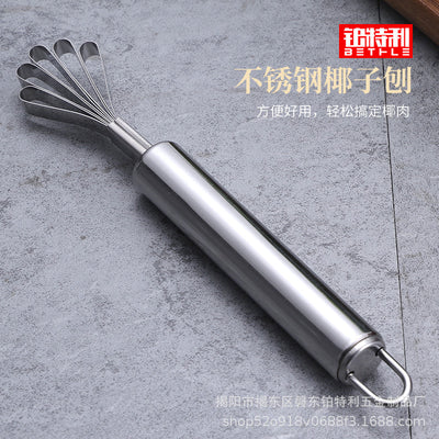 Factory direct 430 stainless steel coconut grater - coconut meat scraper, coconut digging tool, coconut shredder, fish scale scraper - kitchen gadget