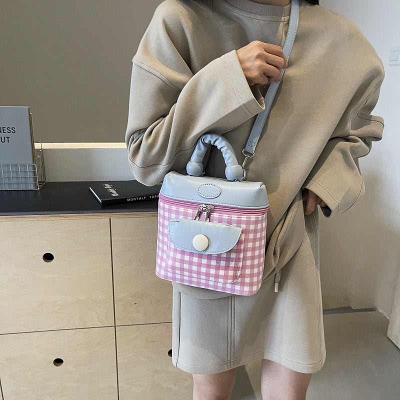Niche Macaron color backpack cute women's new high-value sweet wind light luxury leisure commuter handbag