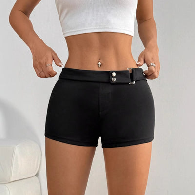 E1-73296# european and american summer high-waisted micro shorts - women's hot girl style, stretchy, bodycon, sexy, slimming, casual, and hip-hugging