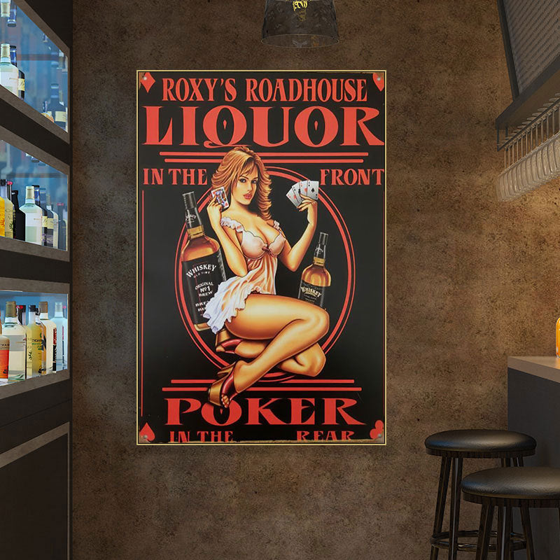 Bar decoration painting music dining bar cocktail KTV nightclub ballroom hanging painting American retro nostalgic mural