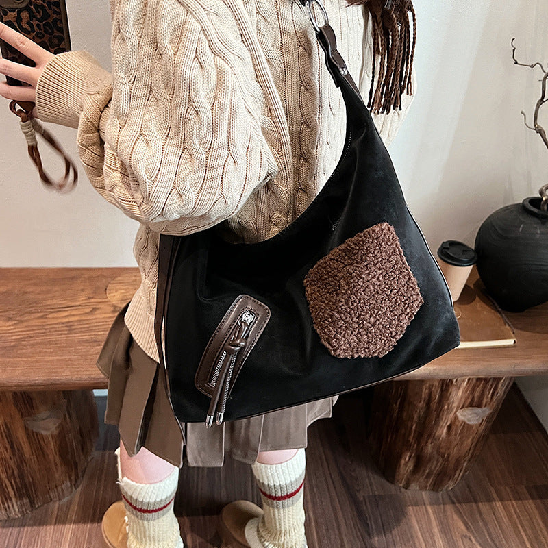 Cross-border backpack women's 2025 new matte large-capacity commuter messenger bag versatile high-end fashion shoulder bag