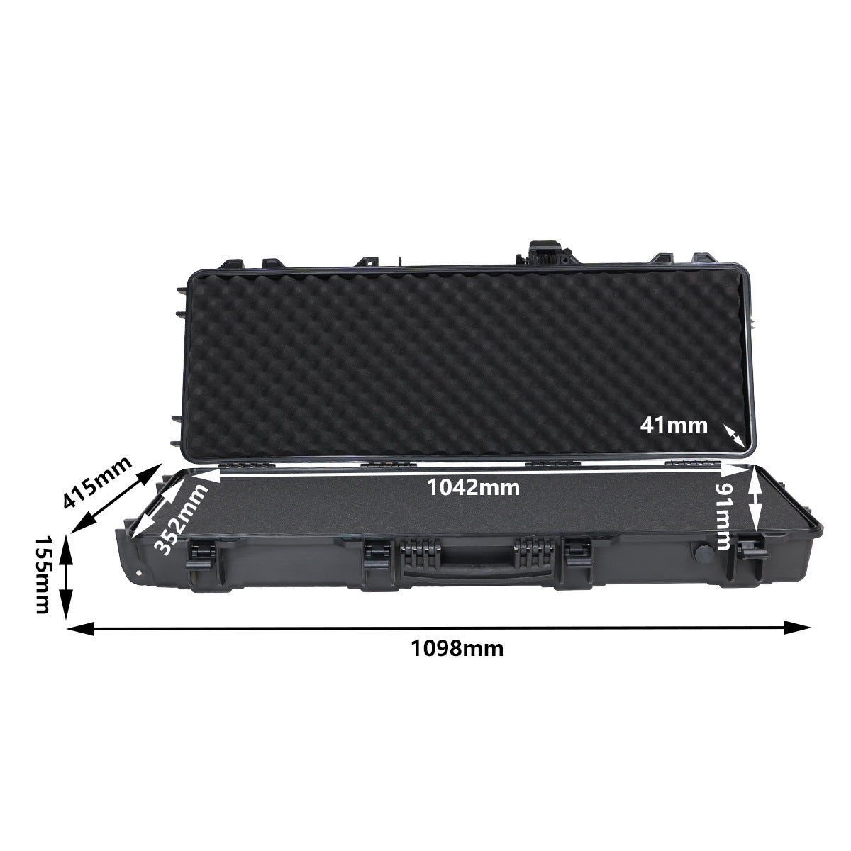 Off-road roof protective case Long plastic portable tool case Fishing rod storage case Large equipment Long instrument case