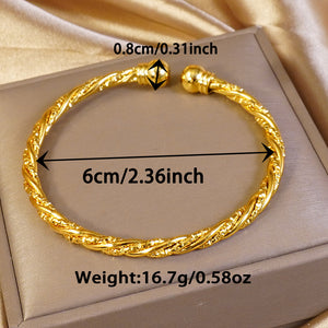 New arrival twist bracelet female vietnamese sand gold women's twist style open bracelet douyin live broadcast same style jewelry wholesale