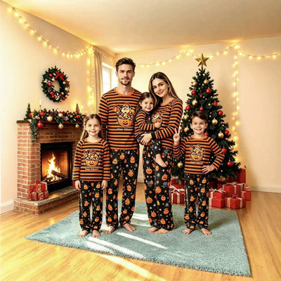 cross-border e-commerce halloween pajamas 3d digital print autumn/winter new casual long sleeve and pants set