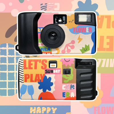 Happy dopamine disposable film camera - retro color film camera - birthday gift - beginner's kit for students