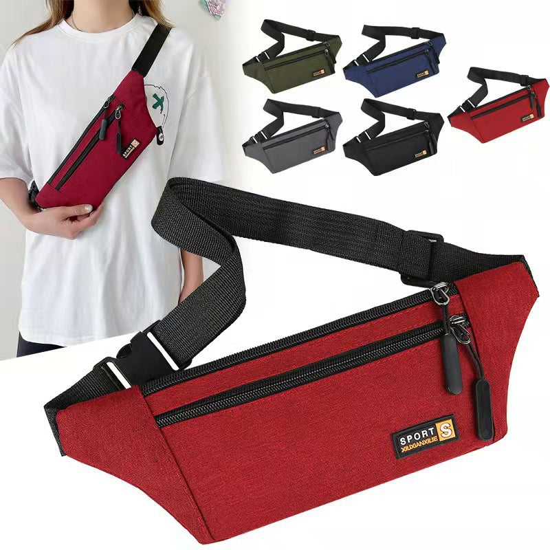 New fanny pack women's large-capacity multi-function anti-splashing water cashier business bag outdoor travel fashion mobile phone bag men