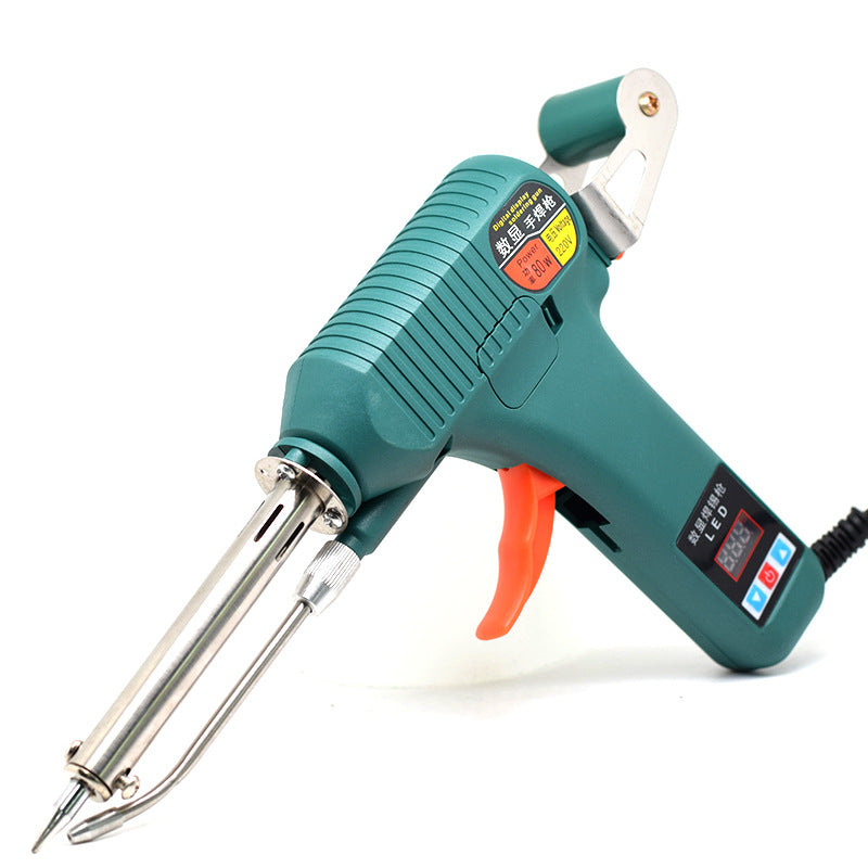 Automatic tin electric soldering iron digital display solder gun 80W adjustable temperature high power 120W welding gun external heating type
