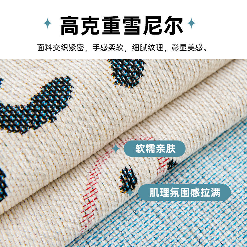 sofa towel, full cover cloth, high-end cartoon ins wind and snow Neil, anti-cat scratch, non-hair sofa cover, one-piece cover.