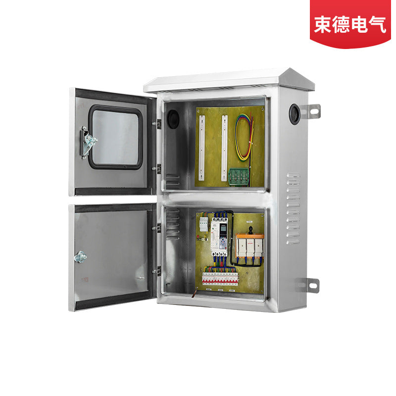 Photovoltaic grid-connected distribution box Stainless steel electrical complete set distribution cabinet Three-phase 380V combiner 30KW 5KW15KW