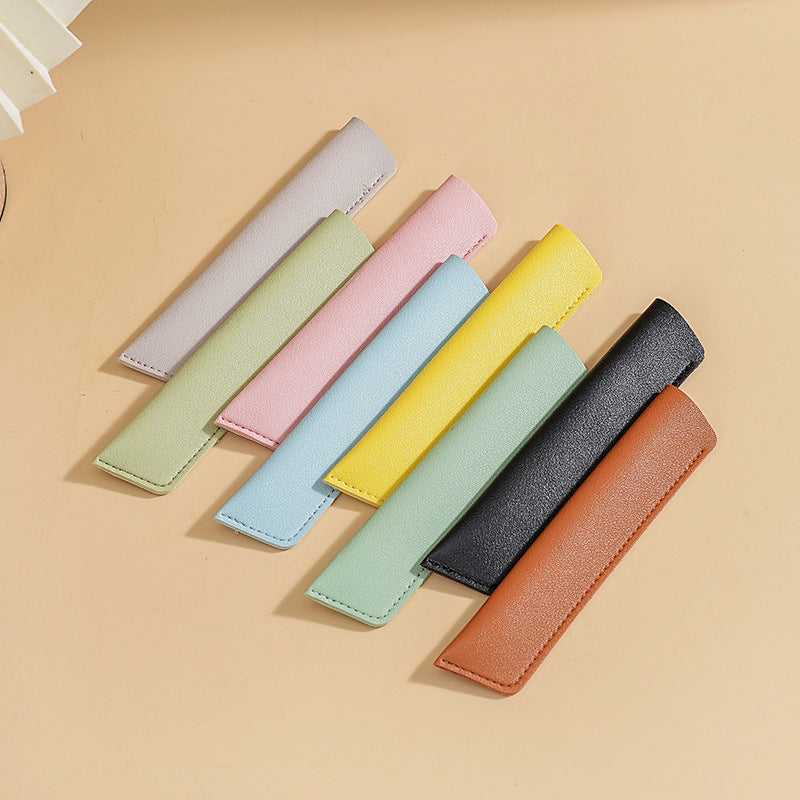 Spot wholesale pen protective cover leather pen cover soft leather business gift printable logo leather ballpoint pen cover