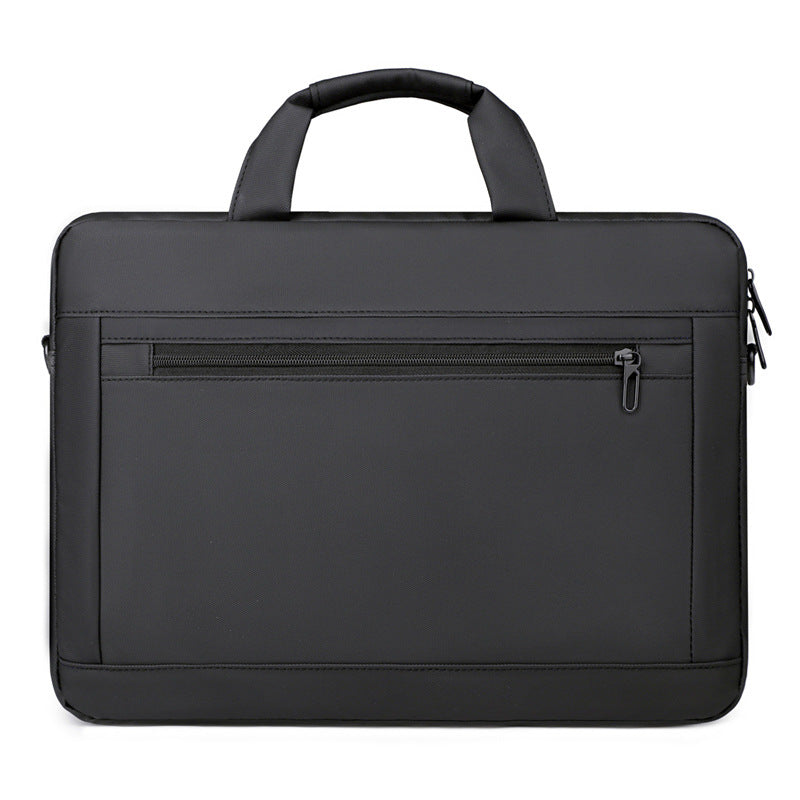 Business laptop bag men's portable shoulder bag trendy leather film notebook briefcase 15.6 inch business bag