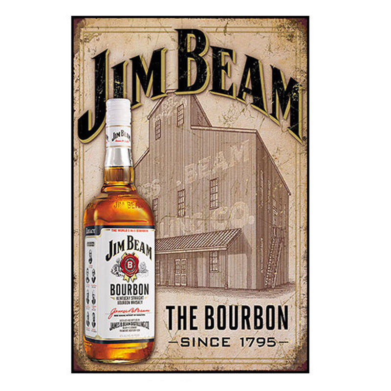 Bar decoration painting American retro cafe hanging painting Qingba KTV box Route 66 old iron mural