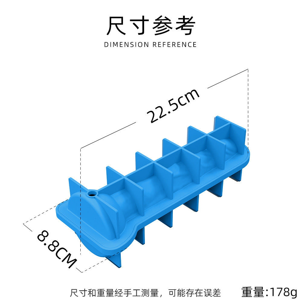 Cross-border explosion spoof creative silicone ice grid with funnel with cover easy demoulding KTV party, ice mold wholesale