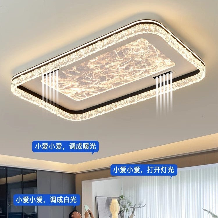Zhongshan lamps Italian minimalist light luxury living room main lamp simple modern atmosphere rectangular living room ceiling lamp