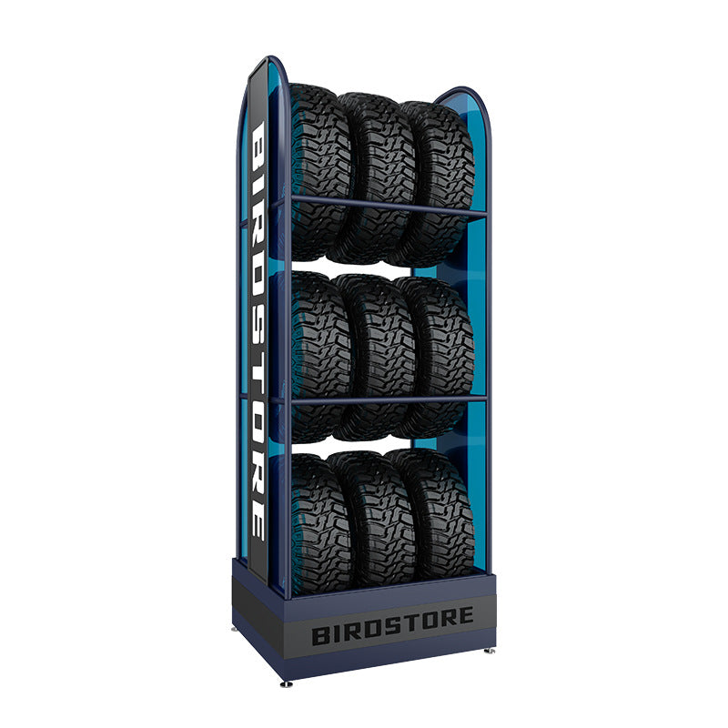New Shelf Tire Car Bicycle Tire Display Rack Metal Sample 4S Store Showroom Product Display Rack Factory