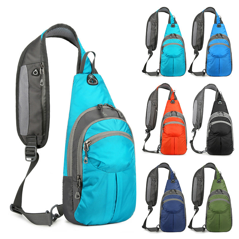 Cross-border new men's breast bag, multi-functional outdoor convenient sports backpack, wear-resistant and anti-splashing large-capacity messenger bag