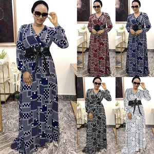 new plus size summer european and american style export patchwork maxi dress african women's wear ol dress