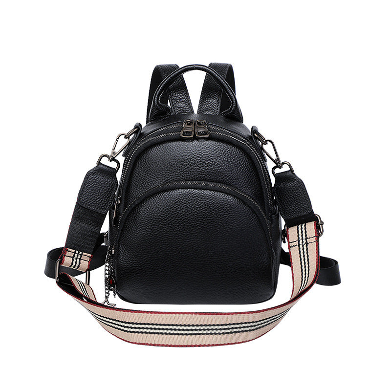 Backpack Women's Small Bag 2025 New Fashion Versatile Leather Shoulder Bag Mini First Layer Cowhide Women's Small Backpack
