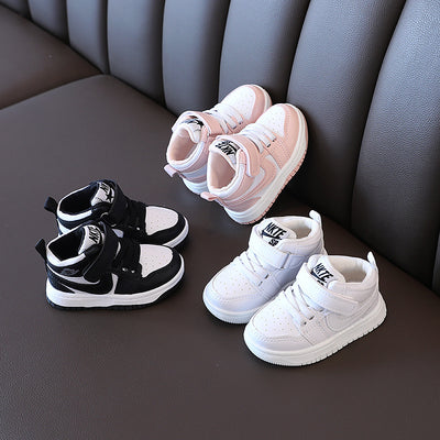 Boys' mid-top sneakers, spring/autumn new collection, kids' casual shoes, toddler & baby sneakers, girls' shoes, white sneakers