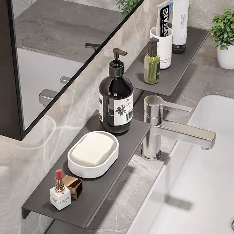 Nordic toilet rack wall hanging wall non-punching toilet bathroom washstand mirror front storage rack one board