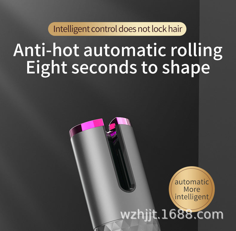 Cross-border, portable usb charging automatic curling iron multi-function intelligent wireless LCD lazy curling iron manufacturer