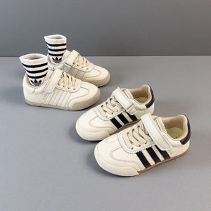 Soft leather version kids german training shoes spring autumnew arrivalgirlscasual sneakers soft bottom breathable boys sneakers